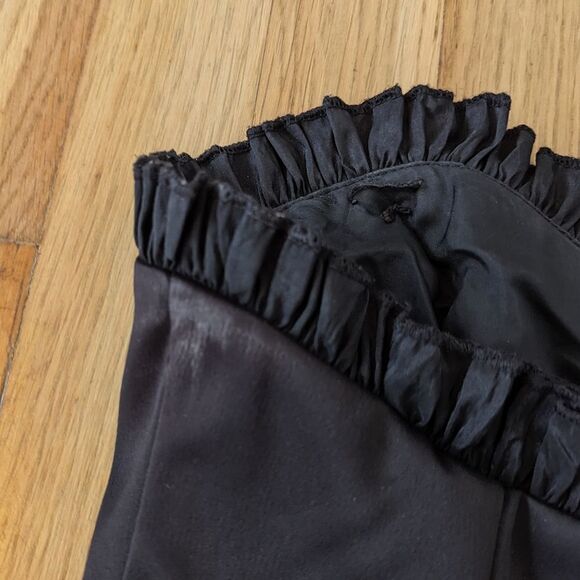 Vintage Niki by Niki Livas Black ruffle trumpet cocktail dress LBD Y2K - Picture 5 of 7